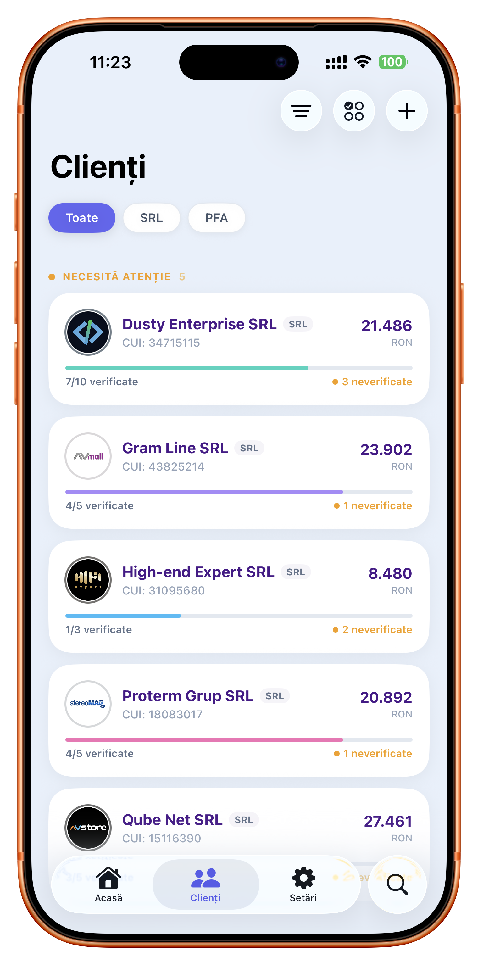 Kontiq - Lista clienti
